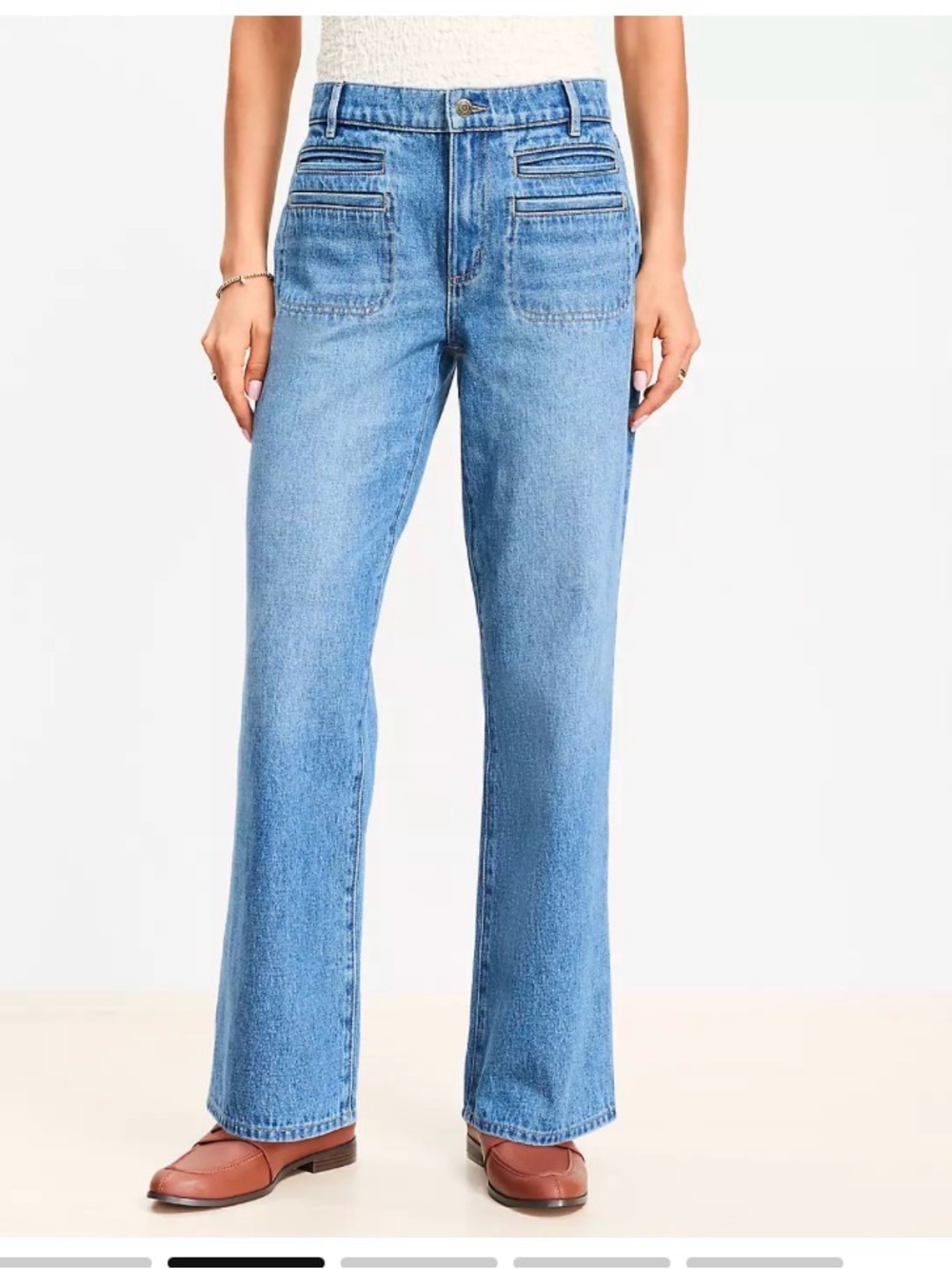 LOFT Light Blue High-Rise Flare Jeans